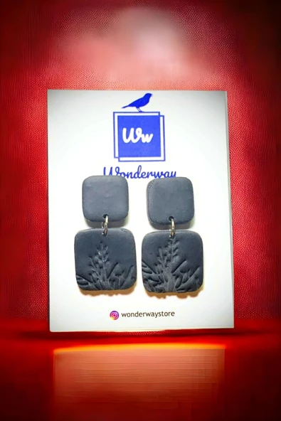 WONDERWAY Özel Tasarım El Yapımı Polimer Kil Küpe ürün görseli 1