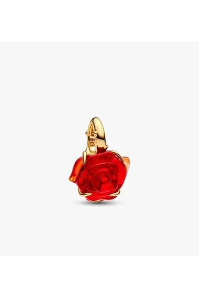 POSEİDONS JEWELLERY S925 Ayar Disney Güzel ve Çirkin Sihirli Gül Sallantılı Charm ürün görseli 1