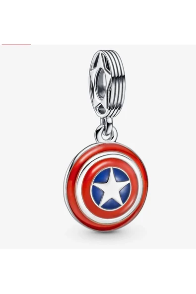 POSEİDONS JEWELLERY Marvel The Avengers Captain America Shield Sallantılı Charm ürün görseli 1
