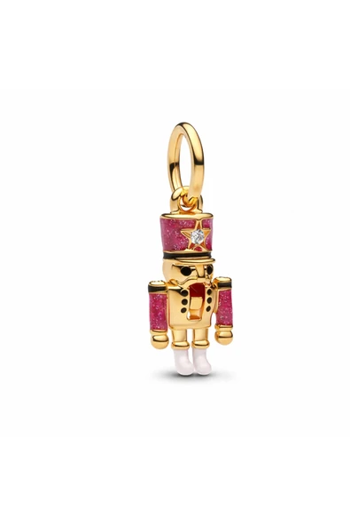 Lovecharm Gold Kırmızı Hareketli Fındıkkıran Charm ürün görseli 1