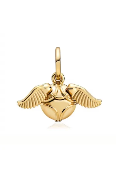 Lovecharm Harry Potter Kanatlı Gold Snatch Charm & Kolye Ucu - Resim 2