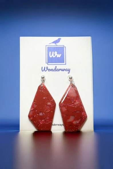 WONDERWAY Özel Tasarım El Yapımı Polimer Kil Küpe ürün görseli 1