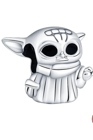POSEİDONS JEWELLERY Usta Yoda Star Wars Charm 925 Ayar Gümüş ürün görseli 1