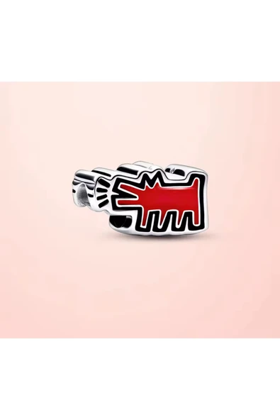 Lovecharm Gümüş Keith Haring Barking Dog Charm ürün görseli 1