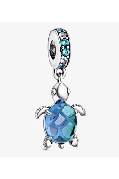 POSEİDONS JEWELLERY Murano Camı Denizi Kaplumbağası Sallantılı Charm ürün görseli 1