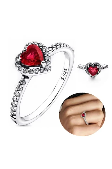 POSEİDONS JEWELLERY Yükseltilmiş Kalp Yüzük Seti ürün görseli 1
