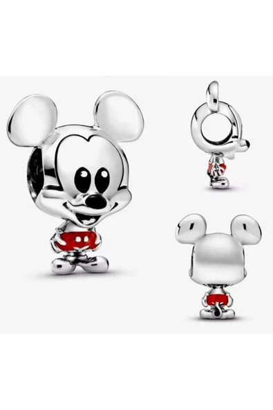Lovecharm S925 Gümüş Mickey Mouse Charm - Resim 2