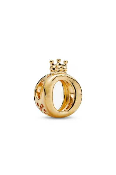 POSEİDONS JEWELLERY Taç O Logo Gold Renk İkonik Charm s925 Ayar ürün görseli 1