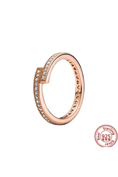 POSEİDONS JEWELLERY Işıltılı Kesişimli Yüzük ürün görseli 1