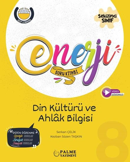Palme Yayınevi Hazırlık 8. Sınıf Enerji Din Kültürü ve Ahlak Bilgisi Soru Kitabı ürün görseli 1