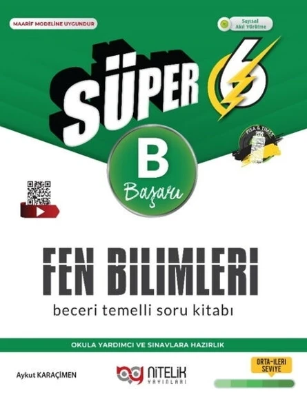 Nitelik Yayınları 6. Sınıf (B) Süper Fen Bilimleri Soru Yeni Nesil ürün görseli 1
