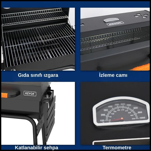 KEYO 157 KÖMÜRLÜ MANGAL - Resim 12