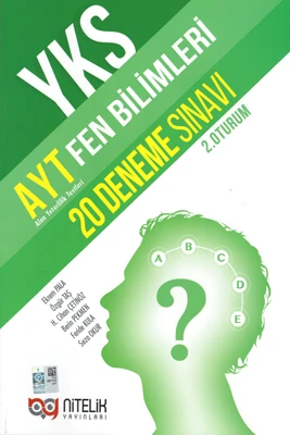 Nitelik Yayınları Yks Ayt Fen Bilimleri 20 Deneme Sınavı (2.Oturum) ürün görseli 1