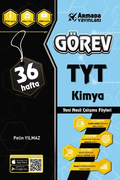 Armada Yayınları Görev Yks Tyt Kimya Çalışma Föyleri (36 Hafta) ürün görseli 1