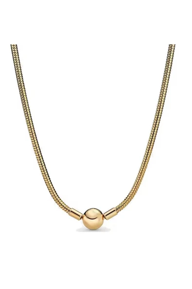 Lovecharm Gold Renk 925 Ayar Moments Tarz Kolye ürün görseli 1
