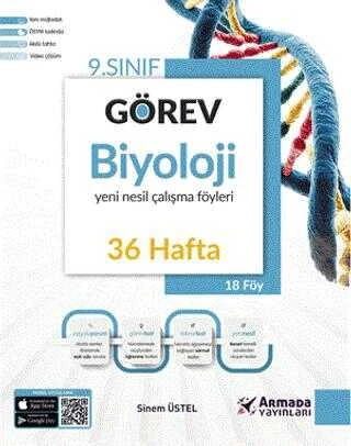 Armada Yayınları 9. Sınıf Görev Biyoloji Çalışma Föyleri (36 Hafta) ürün görseli 1