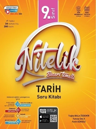 Nitelik Yayınları 9. Sınıf Tarih Soru Kitabı Beceri Temelli ürün görseli 1