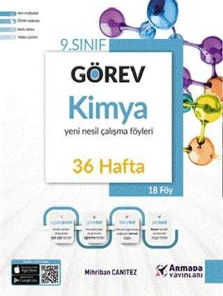 Armada Yayınları 9. Sınıf Görev Kimya Çalışma Föyleri (36 Hafta) ürün görseli 1