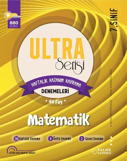 Palme Yayınevi Hazırlık 7. Sınıf Ultra Matematik Haftalık Kazanım Kavrama Denemeleri ürün görseli 1