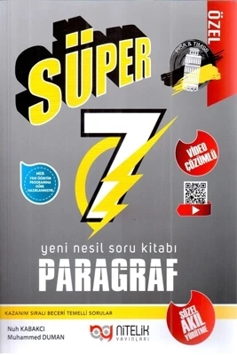 Nitelik Yayınları 7. Sınıf Süper Paragraf Soru Yeni Nesil ( B ) ürün görseli 1