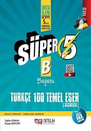 Nitelik Yayınları 5. Sınıf (B) Süper Türkçe 100 Temel Eser Yeni Nesil ürün görseli 1