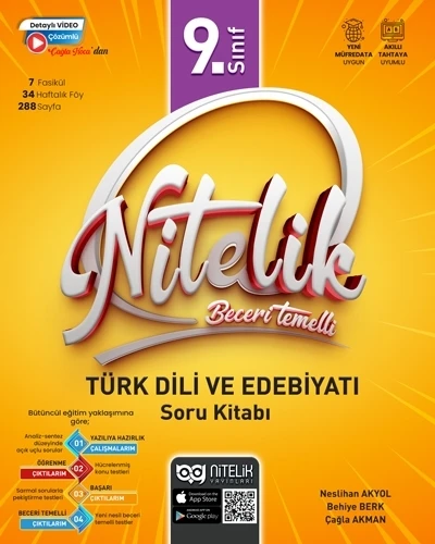 Nitelik Yayınları 9. Sınıf Edebiyat Soru Kitabı Beceri Temelli ürün görseli 1