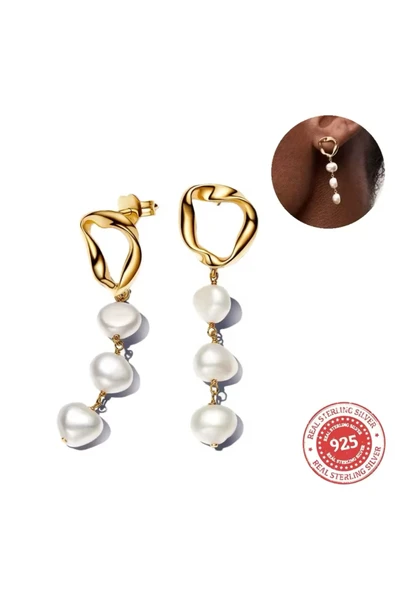 Hector&Co. Jewellery Tatlı Su Kültür İncileri Damla Küpeler ürün görseli 1