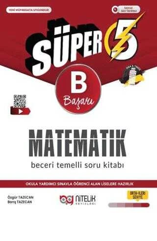 Nitelik Yayınları 5. Sınıf (B) Süper Matematik Soru Kitabı Beceri Temelli ürün görseli 1