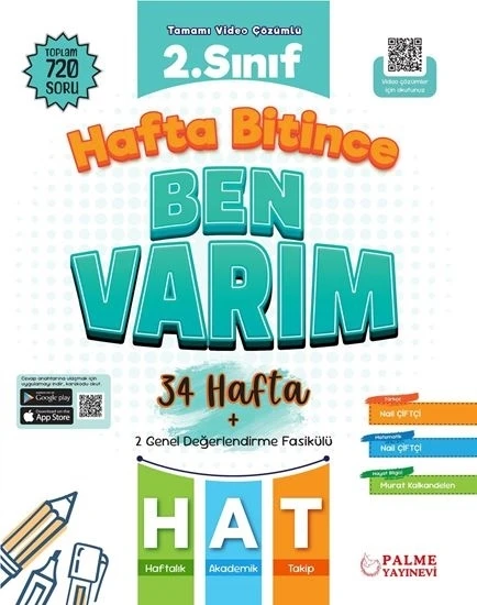 Palme Yayınevi Hazırlık 2. Sınıf Hafta Bitince Ben Varım (34 Hafta) ürün görseli 1
