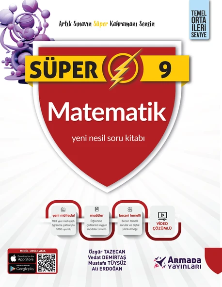Armada Yayınları 9. Sınıf Süper Matematik Soru Kitabı Yeni Nesil ürün görseli 1