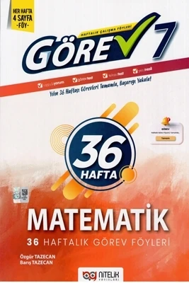 Nitelik Yayınları 7. Sınıf Görev Matematik (36 Hafta) ürün görseli 1