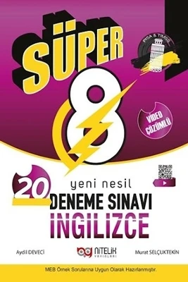 Nitelik Yayınları 8. Sınıf Deneme Yeni Nesil Süper İngilizce 20 Deneme ürün görseli 1