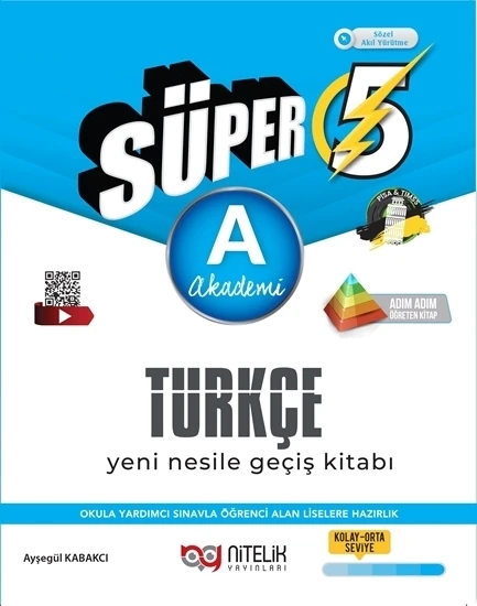 Nitelik Yayınları 5. Sınıf (A) Süper Türkçe Yeni Nesile Geçiş Kitabı ürün görseli 1