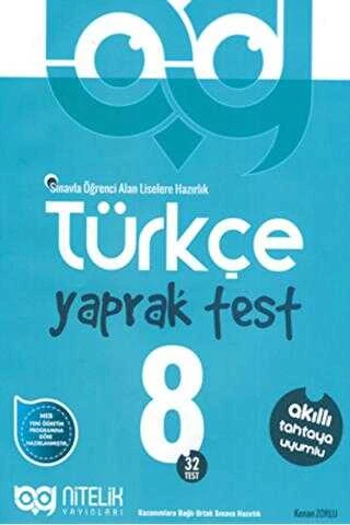 Nitelik Yayınları Yaprak Test 8. Sınıf Türkçe ürün görseli 1