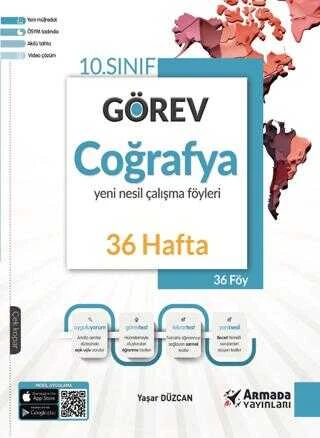 Armada Yayınları 10. Sınıf Görev Coğrafya Çalışma Föyleri (36 Hafta) ürün görseli 1
