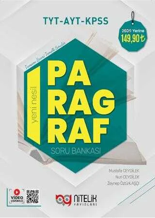 Nitelik Yayınları Yks Tyt Ayt Kpss Paragraf Soru Bankası ürün görseli 1