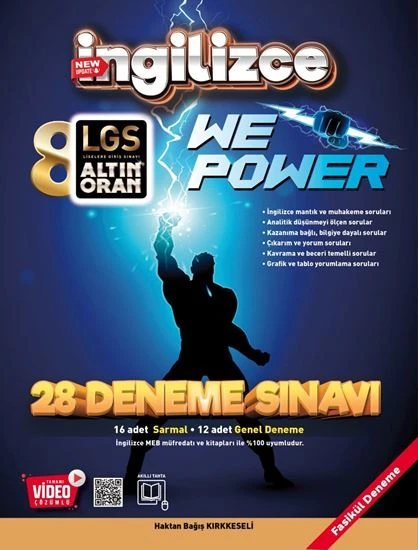 Borealis Yayıncılık Altın Oran 8. Sınıf İngilizce We Power 28 Deneme Sınavı Tamamı Video Çözümlü ürün görseli 1