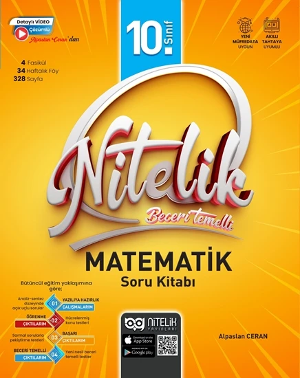 Nitelik Yayınları 10. Sınıf Matematik Soru Kitabı Beceri Temelli ürün görseli 1