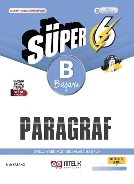 Nitelik Yayınları 6. Sınıf (B) Süper Paragraf Soru Kitabı ürün görseli 1