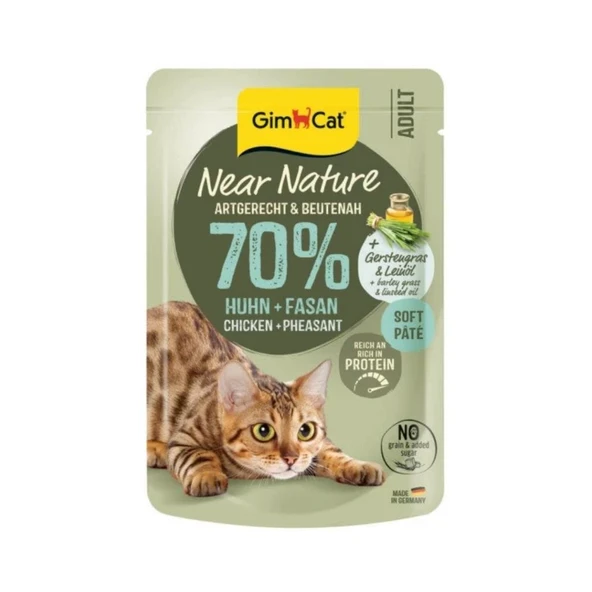 Gimcat Near Nature Tavuklu Sülün Etli Kedi Yaş Maması 85 Gr ürün görseli 1