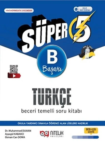 Nitelik Yayınları 5. Sınıf (B) Süper Türkçe Soru Kitabı Beceri Temelli ürün görseli 1