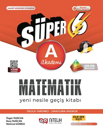 Nitelik Yayınları 6. Sınıf (A) Süper Matematik Yeni Nesil Geçiş Kitabı ürün görseli 1