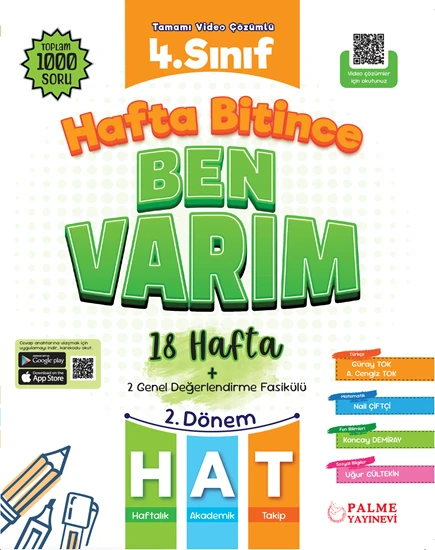 Palme Yayınevi Hazırlık 4. Sınıf Hafta Bitince Ben Varım (18 Hafta) (2.Dönem) ürün görseli 1