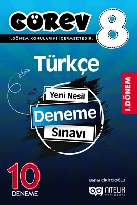 Nitelik Yayınları 8. Sınıf 1.Dönem Görev Türkçe Deneme ürün görseli 1