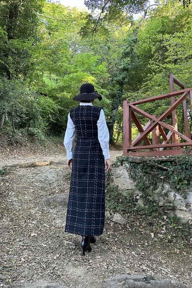 Siyah Tüvit Jile Elbise - Resim 8