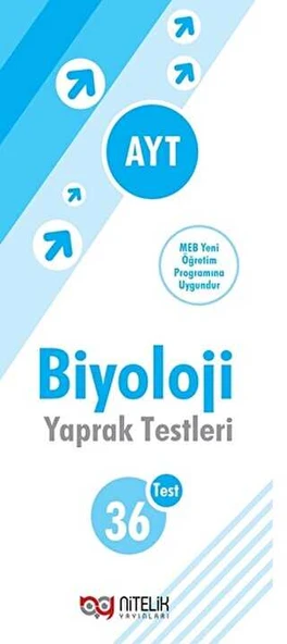 Nitelik Yayınları Yaprak Test Yks Ayt Biyoloji ürün görseli 1