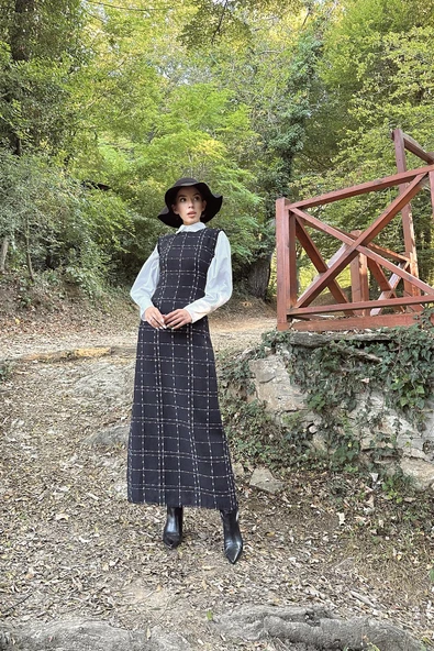 Siyah Tüvit Jile Elbise - Resim 4