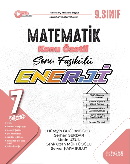 Palme Yayınevi Hazırlık 9. Sınıf Enerji Matematik Konu Özetli Soru Fasikülleri (7 Fasikül) ürün görseli 1