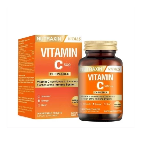 Nutraxin 500 mg Vitamin C Takviye Edici Gıda 30 Tablet ürün görseli 1