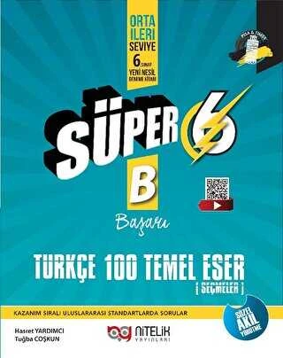 Nitelik Yayınları 6. Sınıf Süper Türkçe 100 Temel Eser Yeni Nesil (B) ürün görseli 1